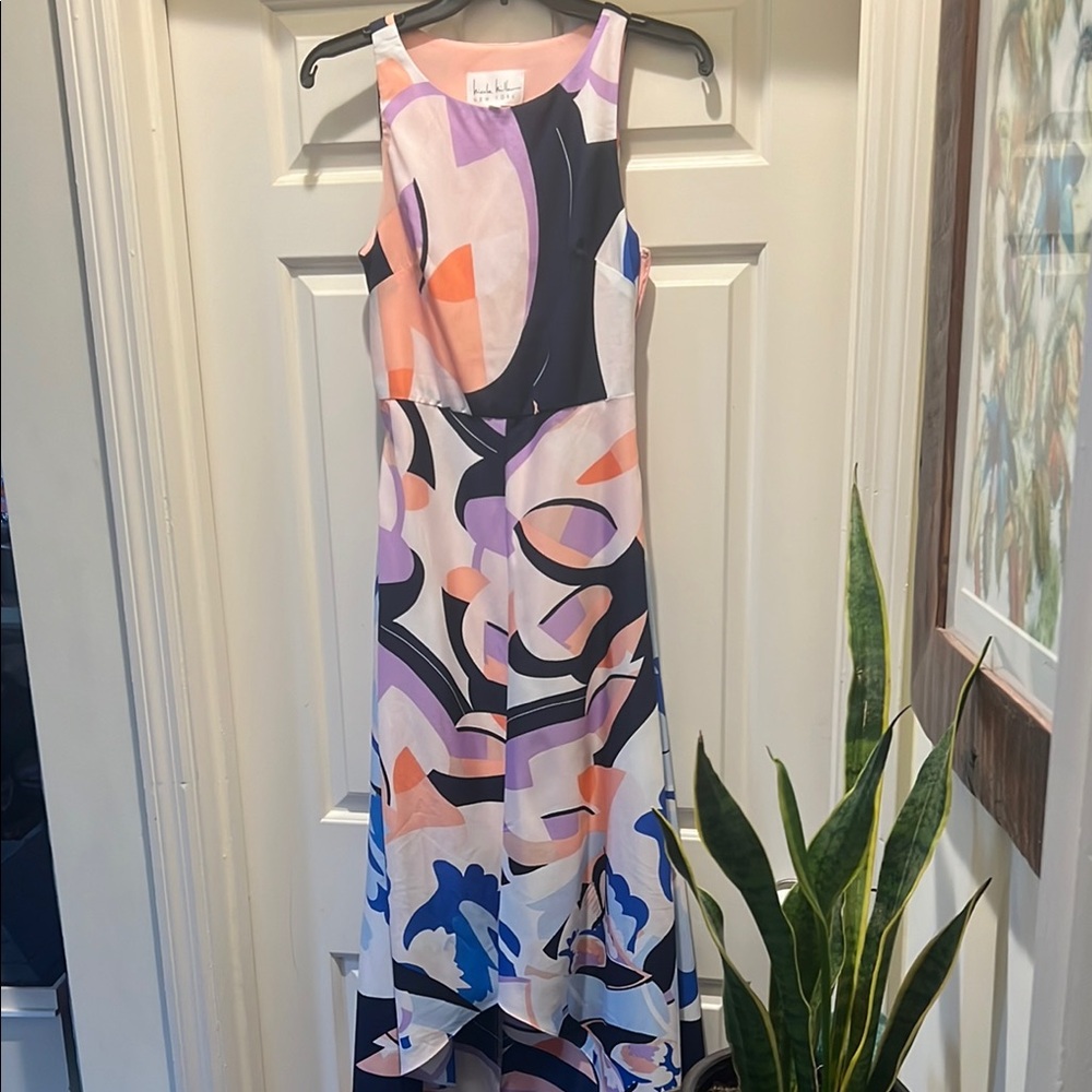 Nicole Miller Abstract Print Sleeveless Dress